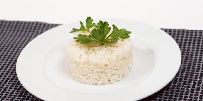 Arroz hervido sin sal