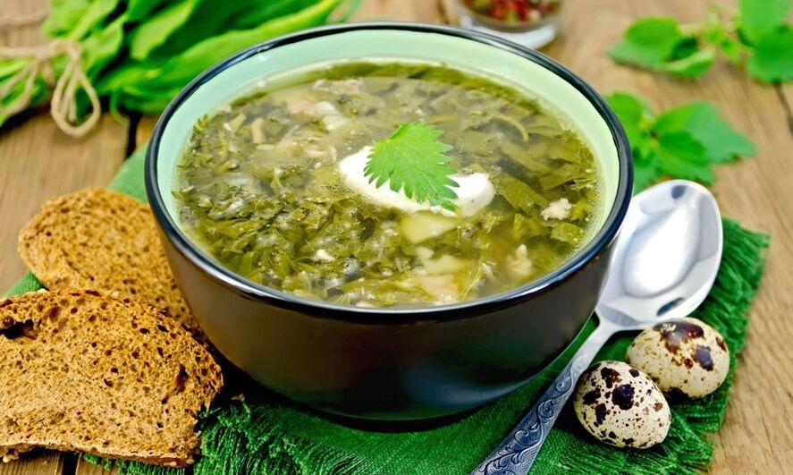sopa verde para una dieta perezosa